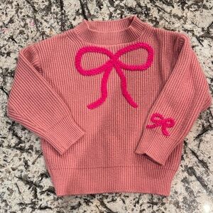 Pink Bow Kids Sweater